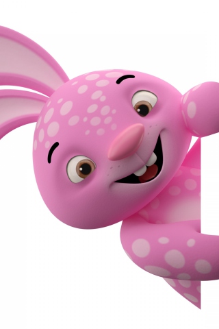 Screenshot №1 pro téma 3D Pink Rabbit 320x480