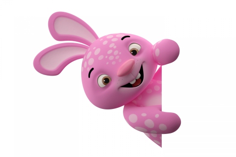 Fondo de pantalla 3D Pink Rabbit 480x320