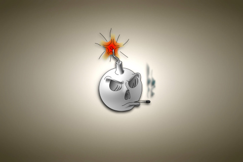 Bomb with Wick wallpaper 480x320
