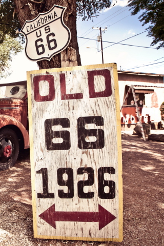 Das Historic Route 66 Wallpaper 320x480