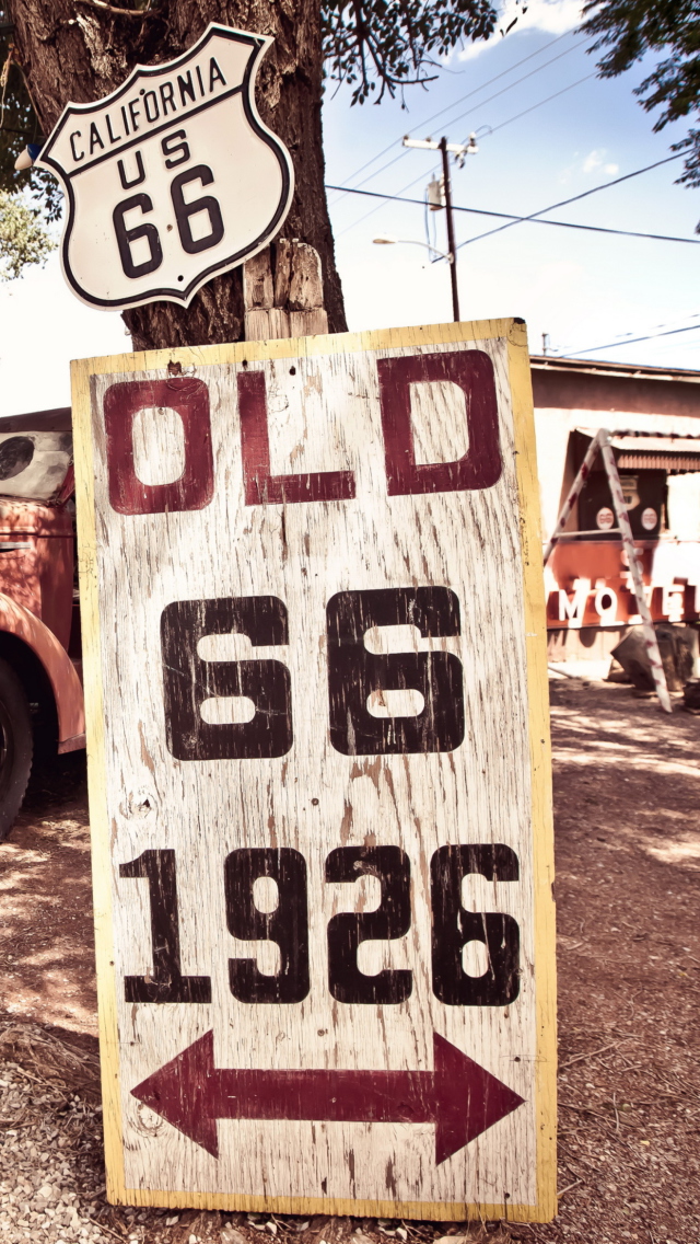 Fondo de pantalla Historic Route 66 640x1136