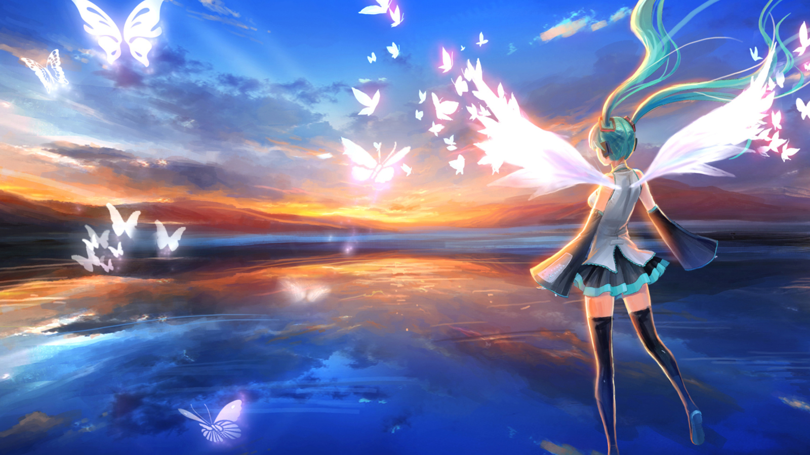 Screenshot №1 pro téma Vocaloid, Hatsune Miku 1600x900