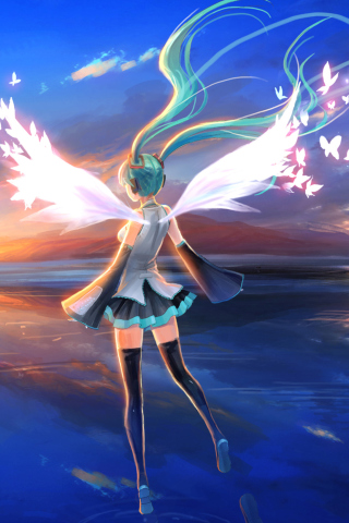 Screenshot №1 pro téma Vocaloid, Hatsune Miku 320x480