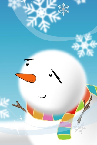 Screenshot №1 pro téma Cute Snowman 320x480