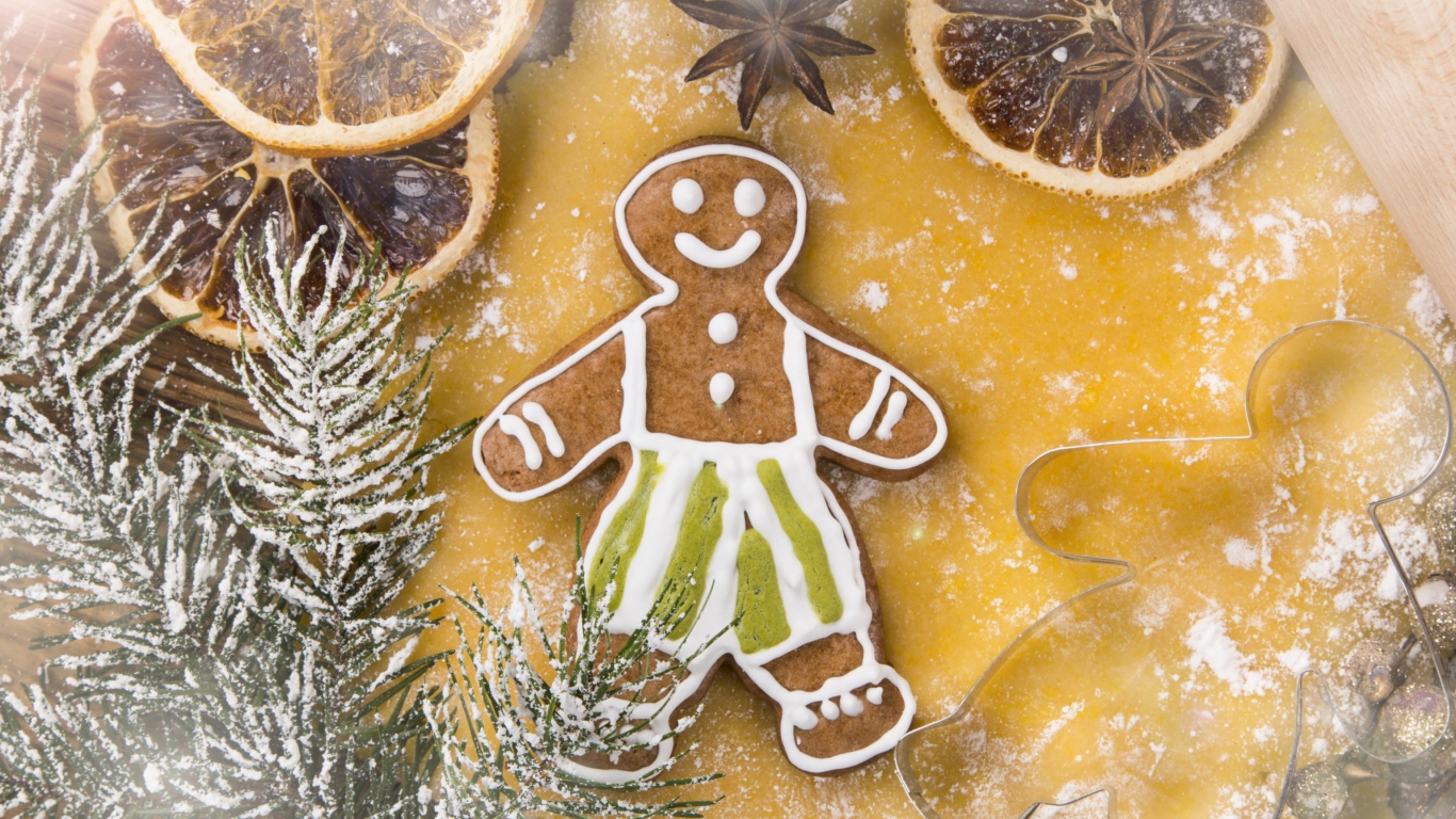 Обои Xmas Gingerbread 1366x768