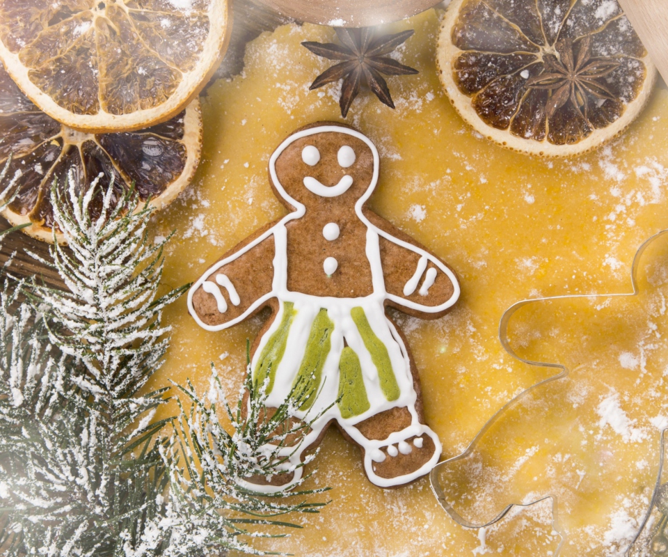 Xmas Gingerbread wallpaper 960x800