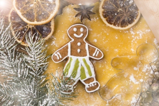 Xmas Gingerbread Background for Android, iPhone and iPad