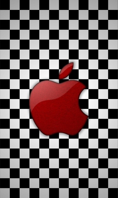 Sfondi Apple Red Logo 240x400
