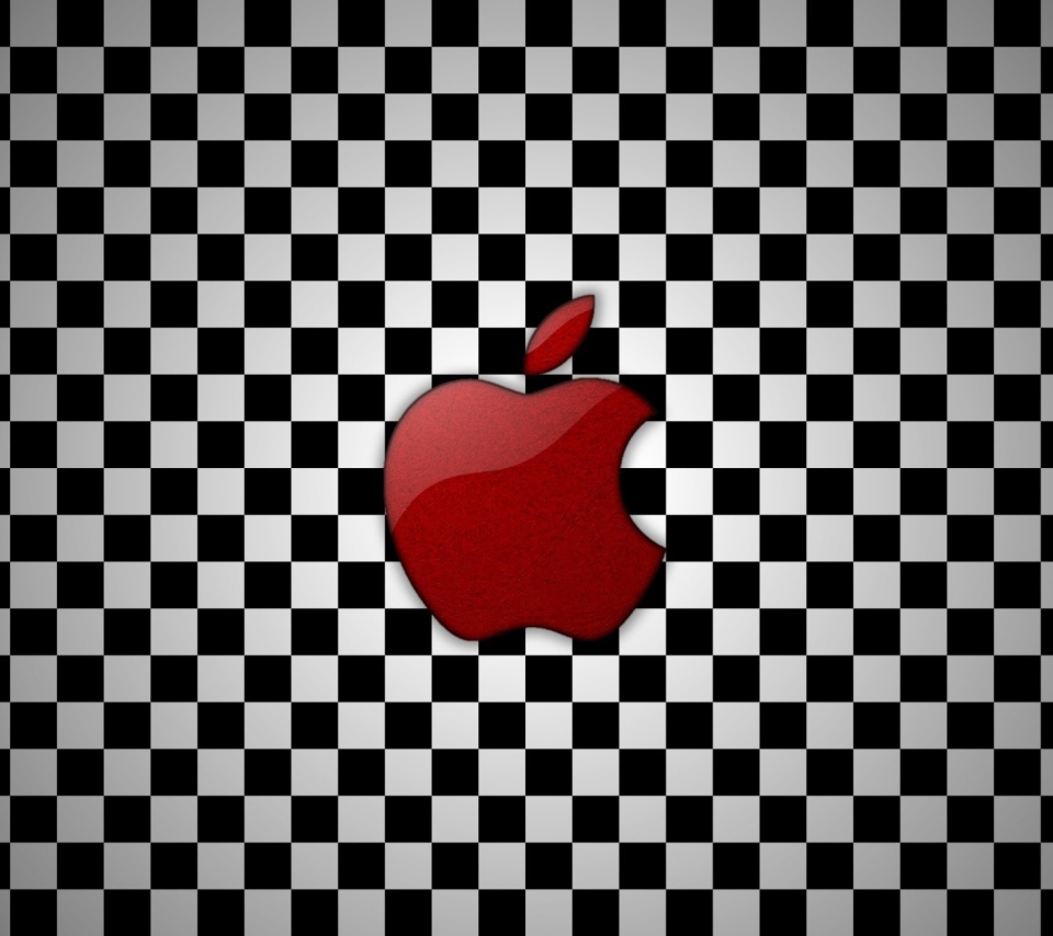 Das Apple Red Logo Wallpaper 960x854