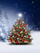 Fondo de pantalla Winter Christmas tree 132x176