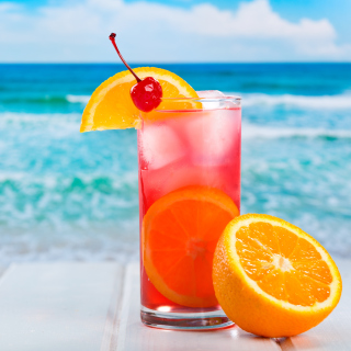Refreshing tropical drink - Obrázkek zdarma pro 1024x1024