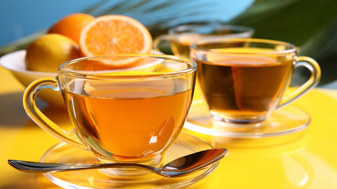 Sfondi Tea with honey 1366x768