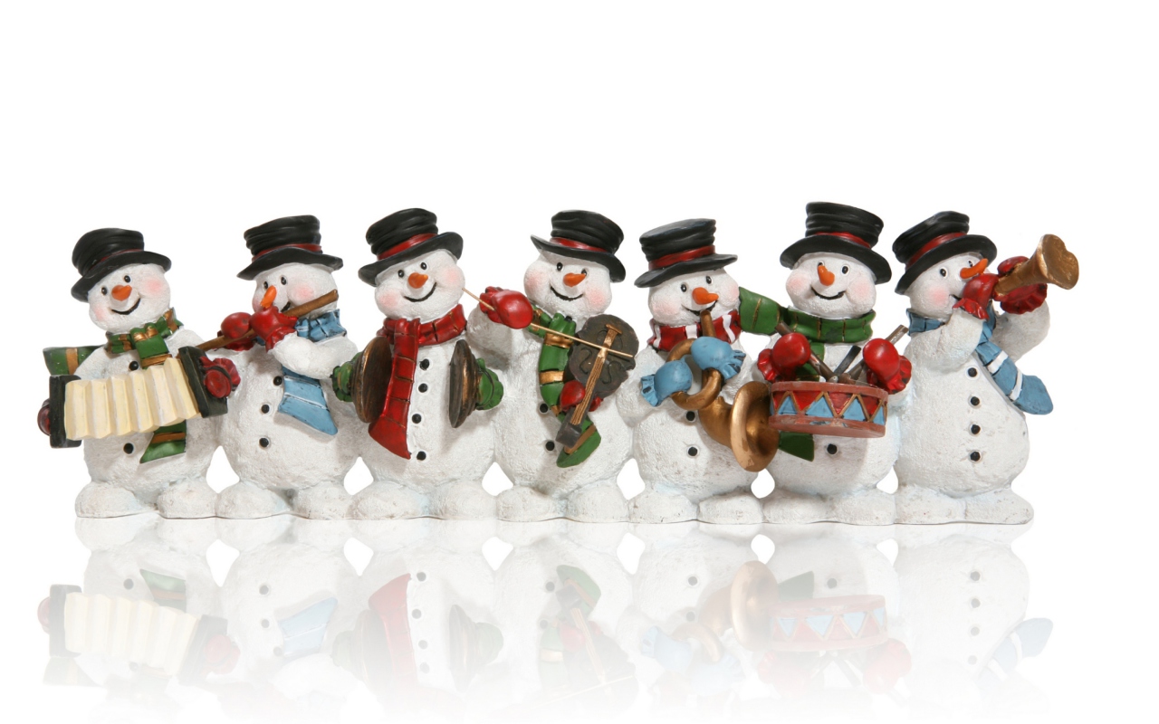 Das Christmas Snowmans Wallpaper 1280x800