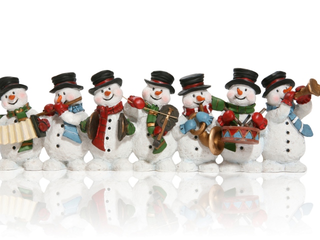 Fondo de pantalla Christmas Snowmans 640x480