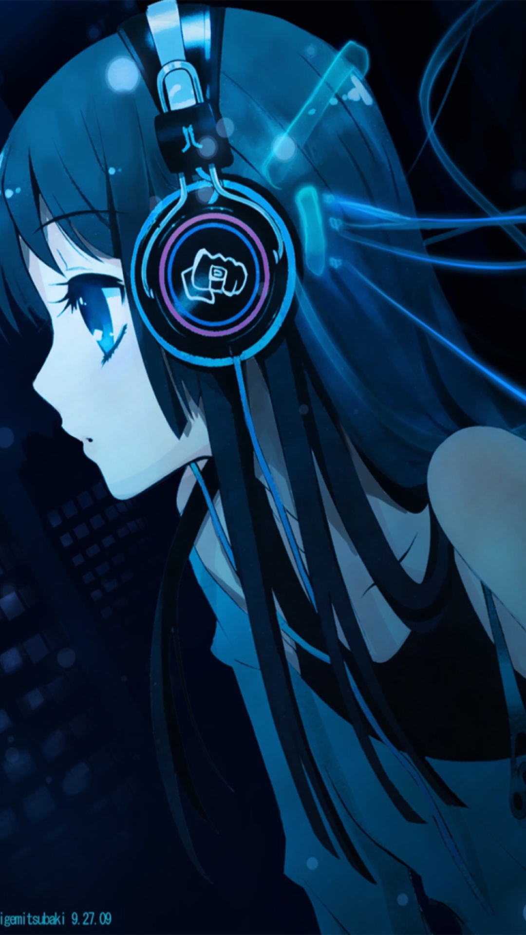 Fondo de pantalla Anime Girl With Headphones 1080x1920