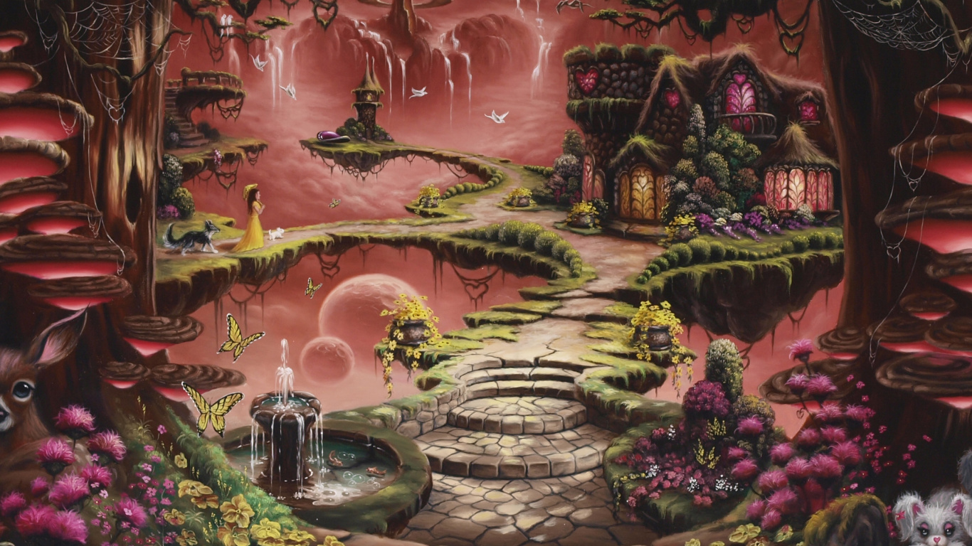 Screenshot №1 pro téma Fantasy Land Art 1366x768