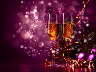 Screenshot №1 pro téma New Year's Champagne 320x240