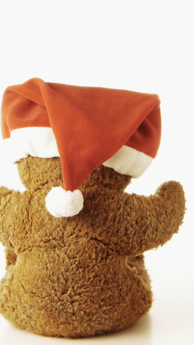 Fondo de pantalla Christmas Plush Bear 640x1136