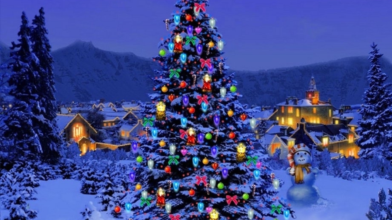 Screenshot №1 pro téma Christmas Tree 1366x768