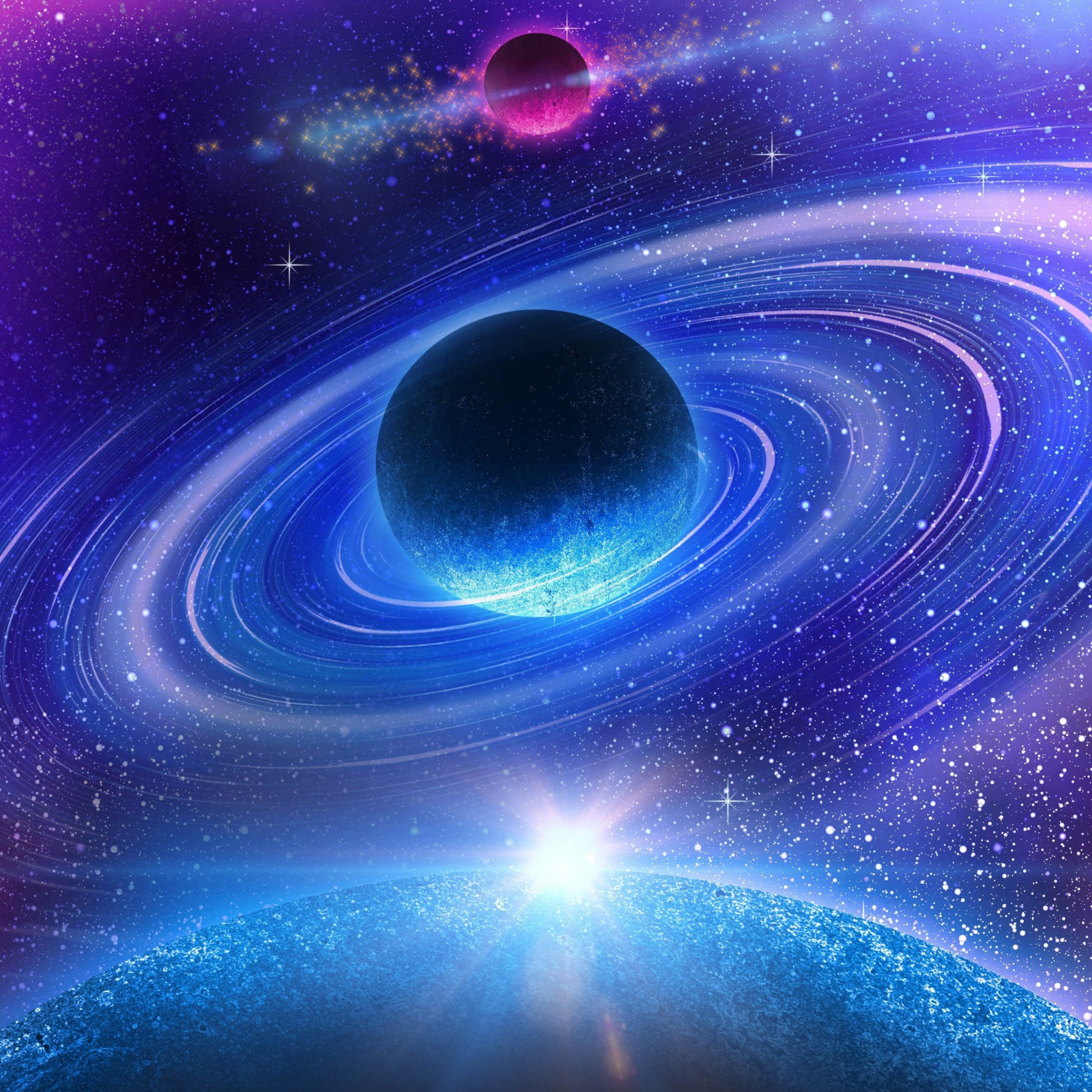 Das Planet with rings Wallpaper 2048x2048