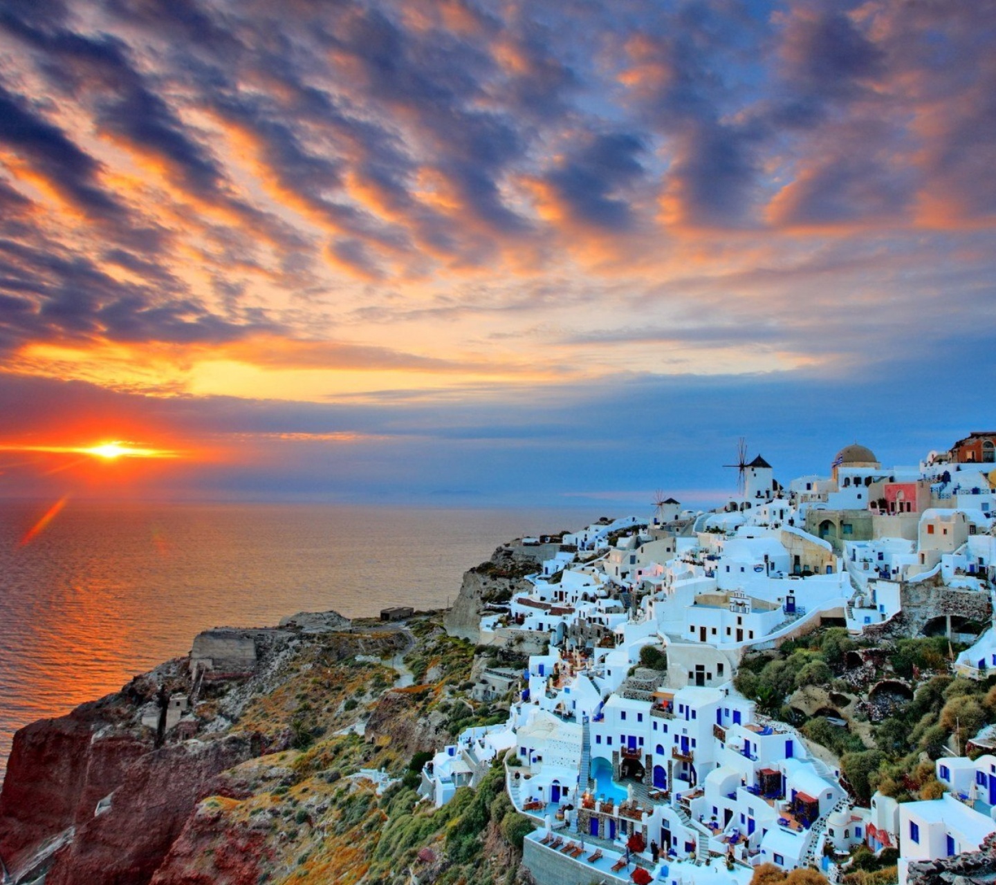 Das Thira Santorini Wallpaper 1440x1280