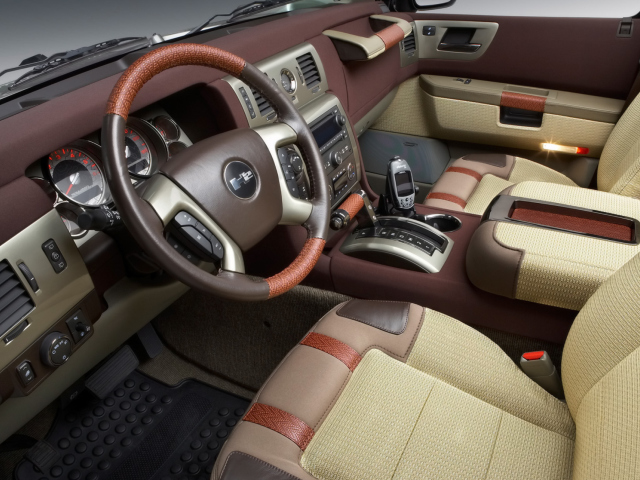 Das Hummer H2 Safari Off Road Interior Wallpaper 640x480