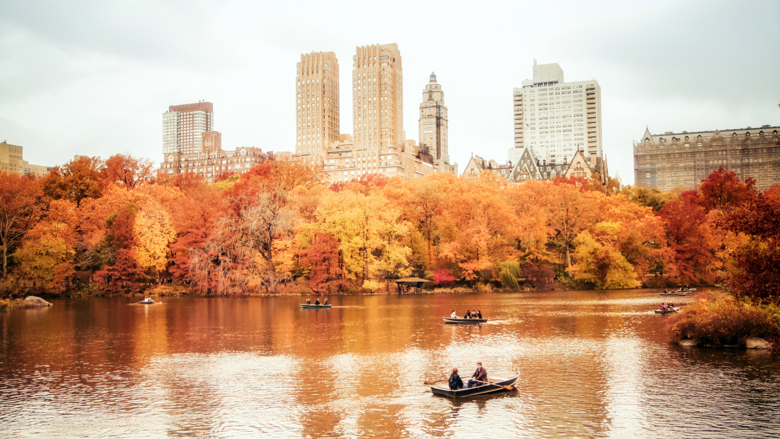 Screenshot №1 pro téma Autumn In New York Central Park 1600x900