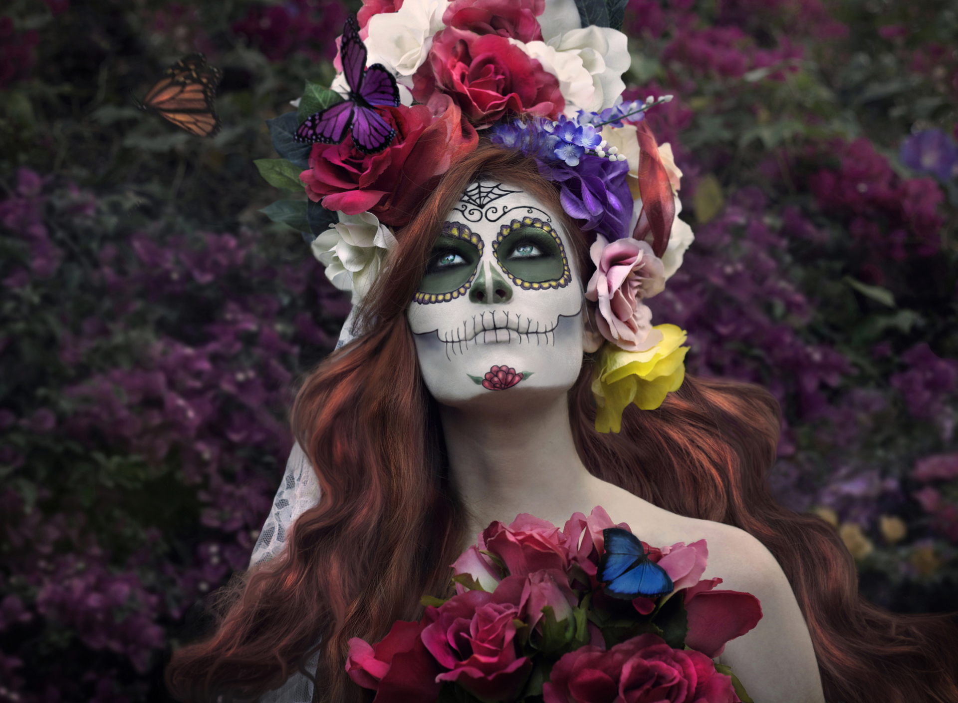 Sfondi Mexican Day Of The Dead Face Art 1920x1408