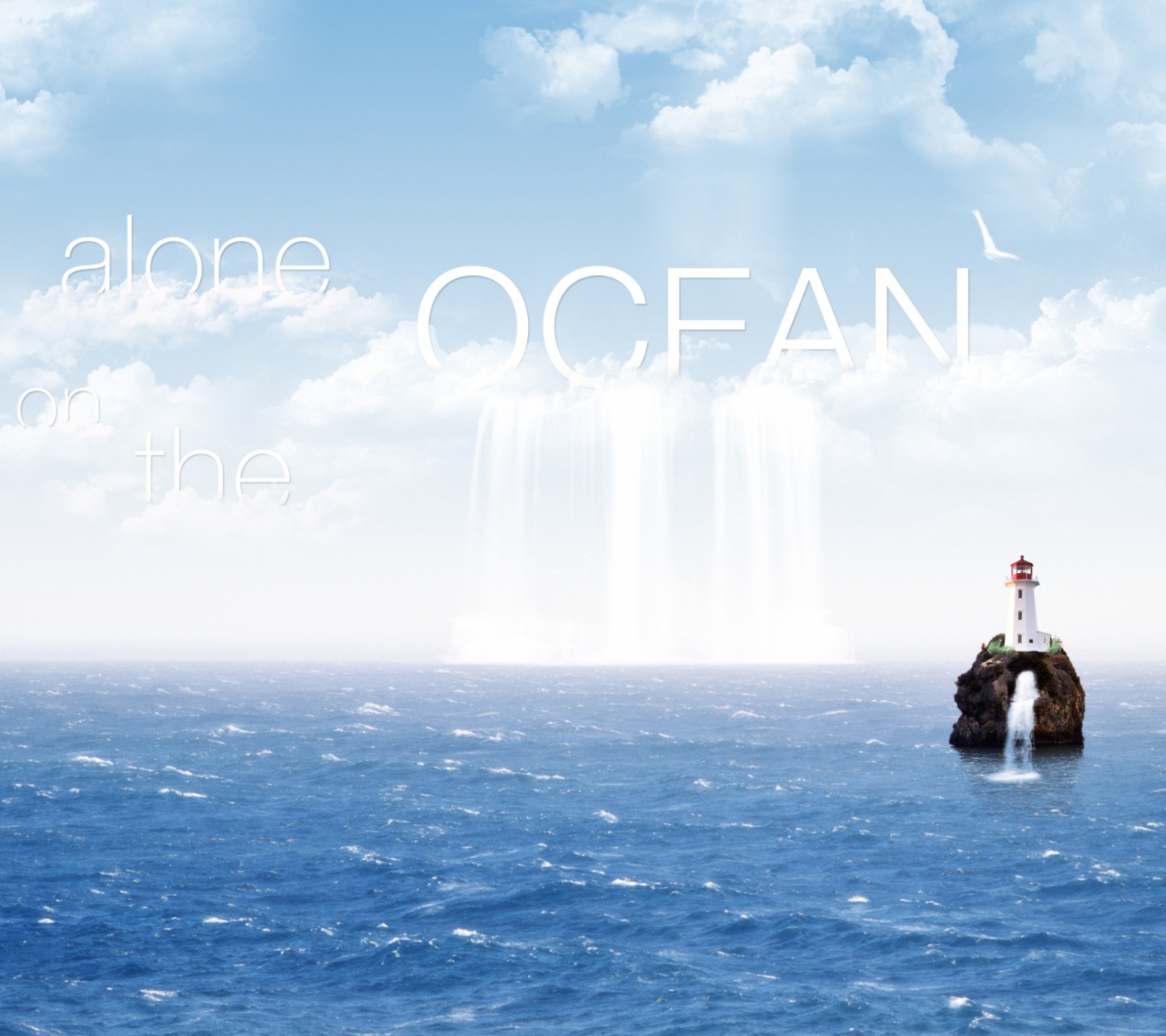 Screenshot №1 pro téma Alone In The Ocean 1440x1280