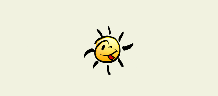 Das Funny Sun Wallpaper 720x320