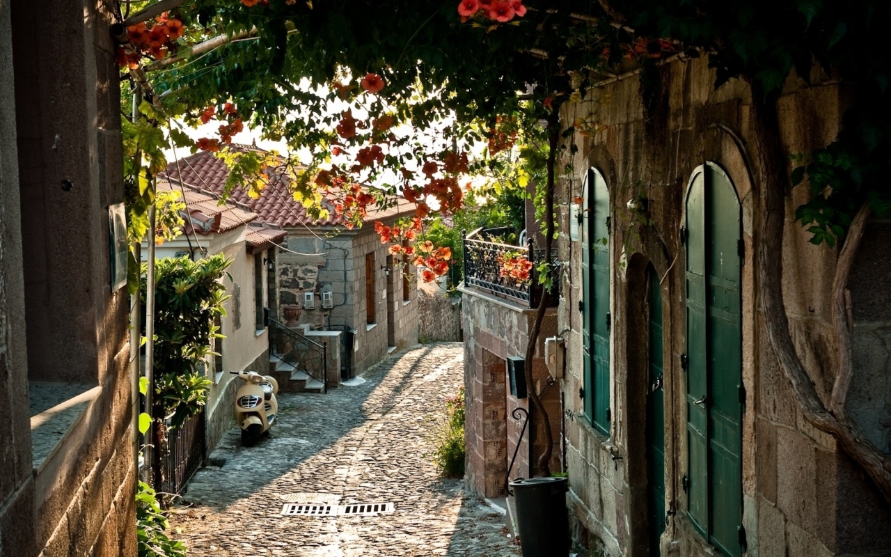 Das Italy Street Sicily Wallpaper 1280x800