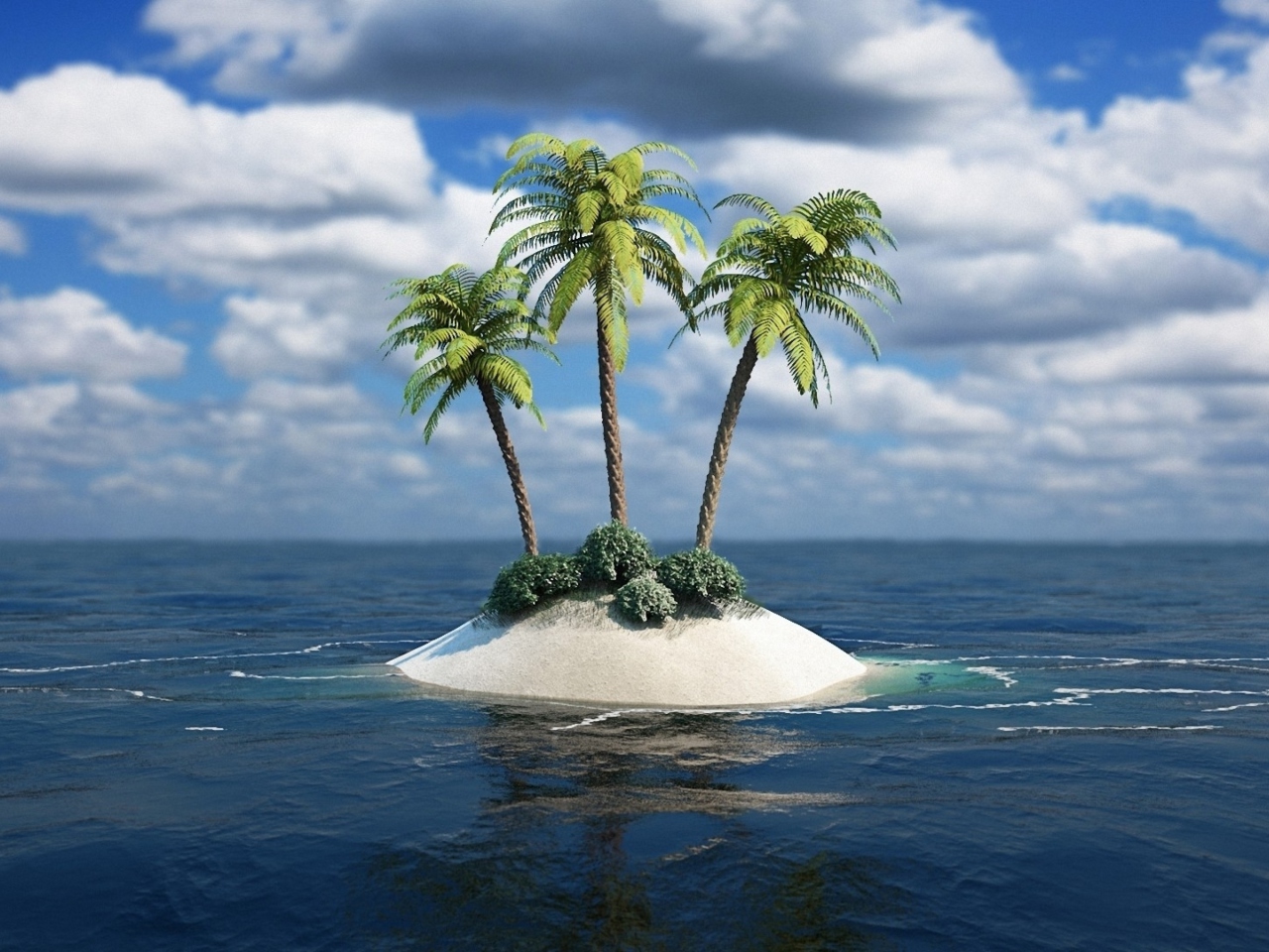 3D Palm Tree Island screenshot #1 1280x960