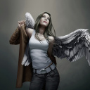 Das Angel Drawn Art Wallpaper 128x128