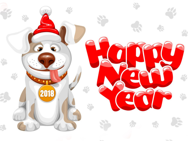 Screenshot №1 pro téma New Year Dog 2018 640x480