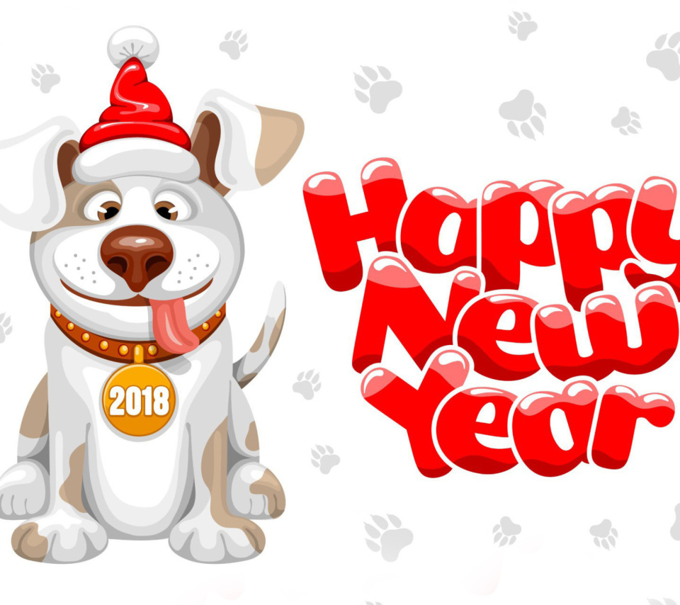 Sfondi New Year Dog 2018 960x854