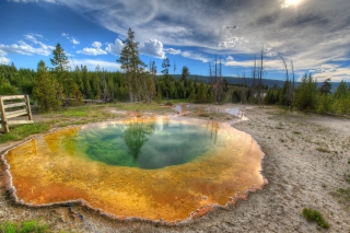 Thermal lake in Canada - Obrázkek zdarma 