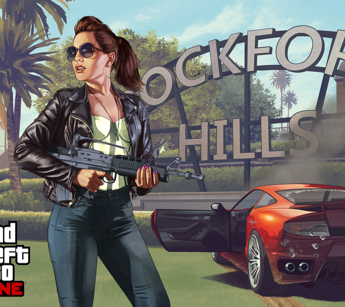 Das Grand Theft Auto V Girl Wallpaper 1440x1280