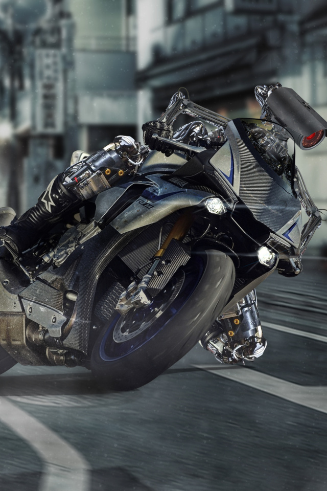 Das Yamaha R1 Wallpaper 640x960