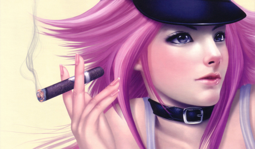 Screenshot №1 pro téma Girl With Pink Hair 1024x600