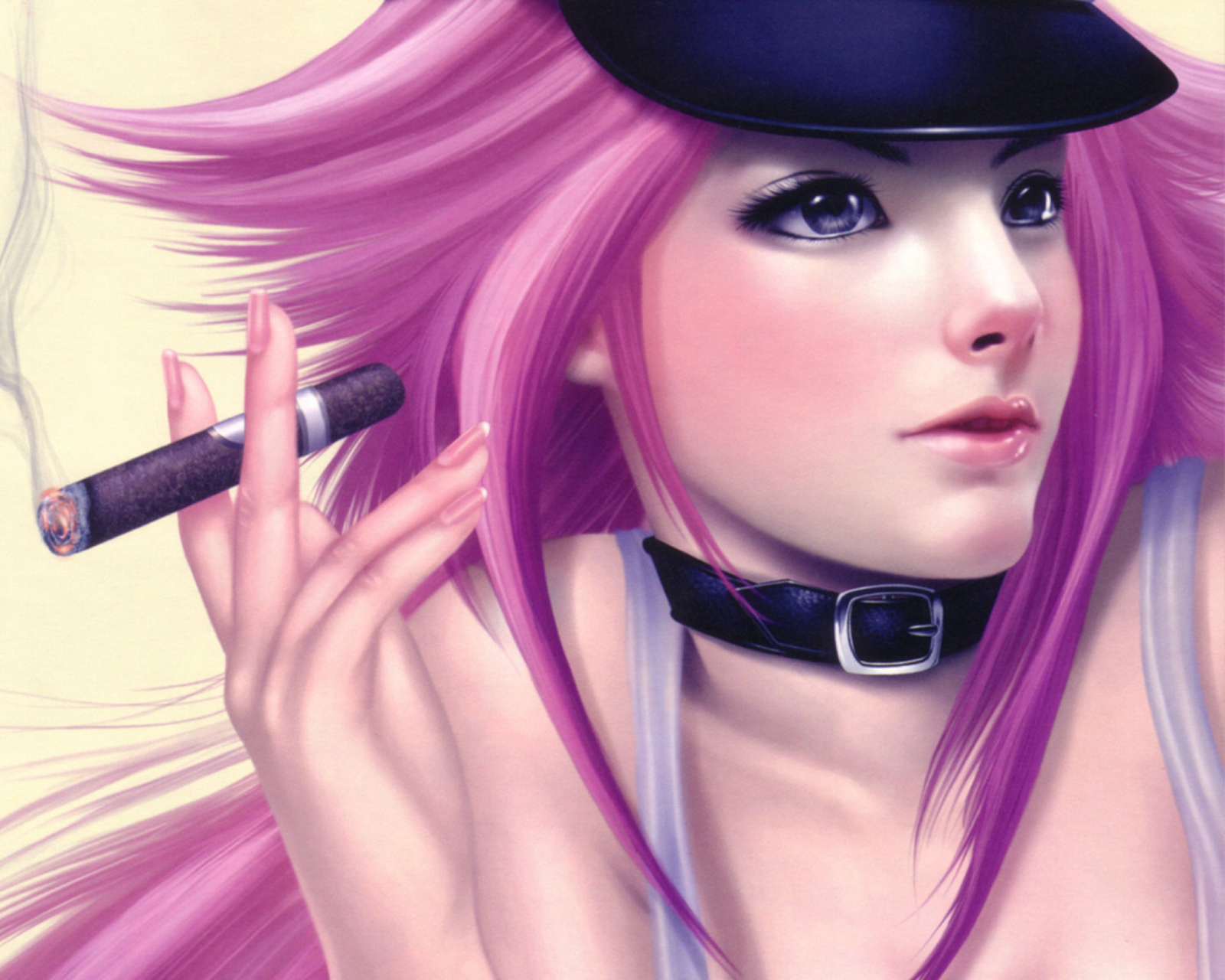 Das Girl With Pink Hair Wallpaper 1600x1280