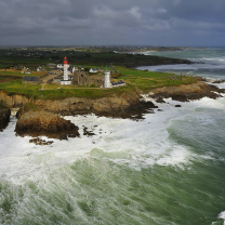 Fondo de pantalla Lighthouse on the North Sea 208x208