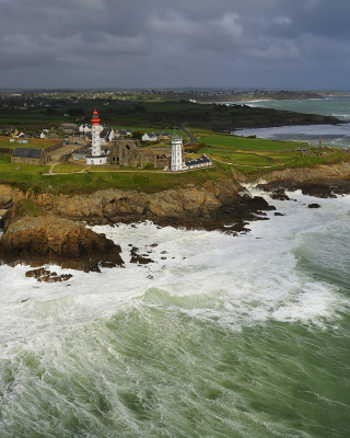 Kostenloses Lighthouse on the North Sea Wallpaper für 132x176