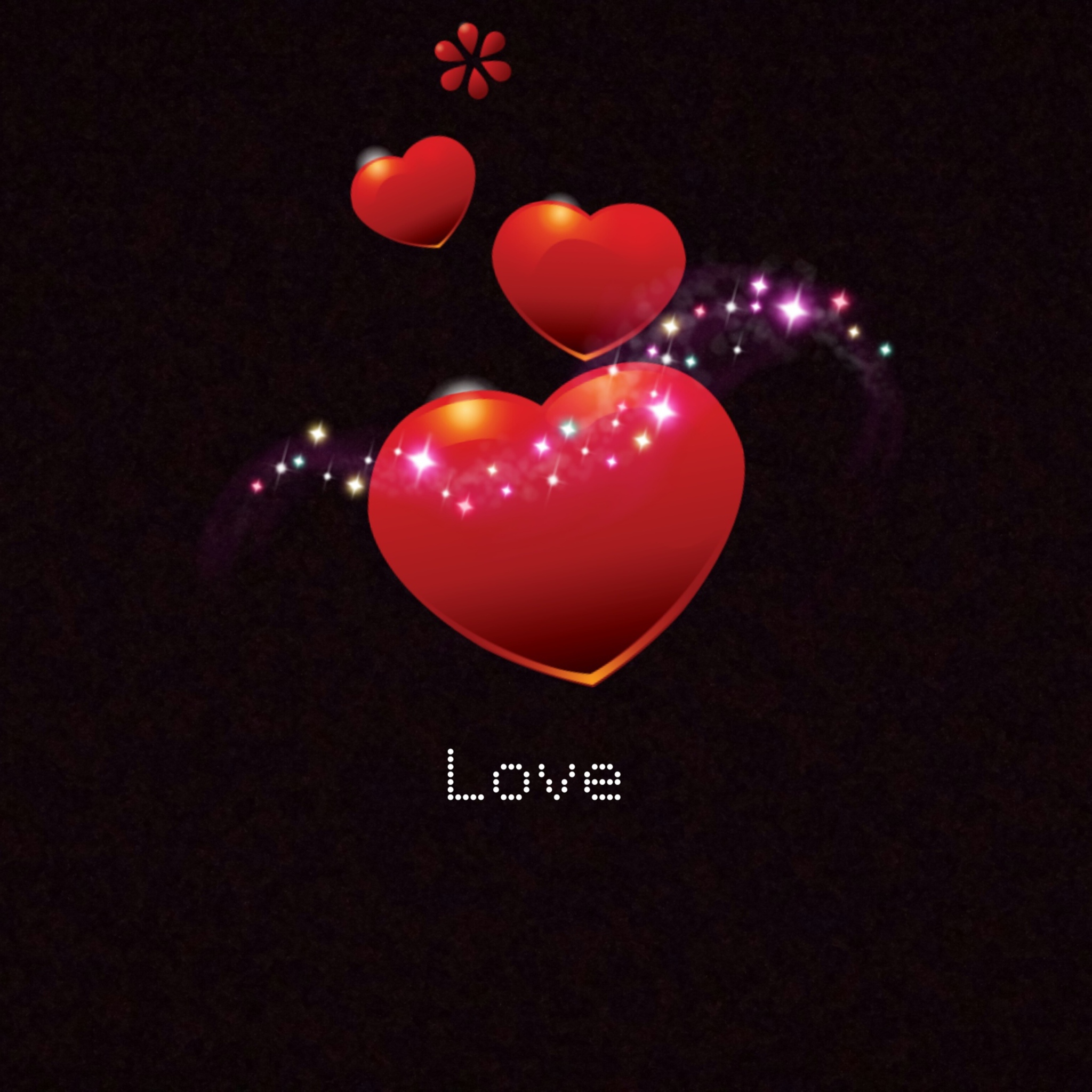 Screenshot №1 pro téma Sparkling Hearts 2048x2048