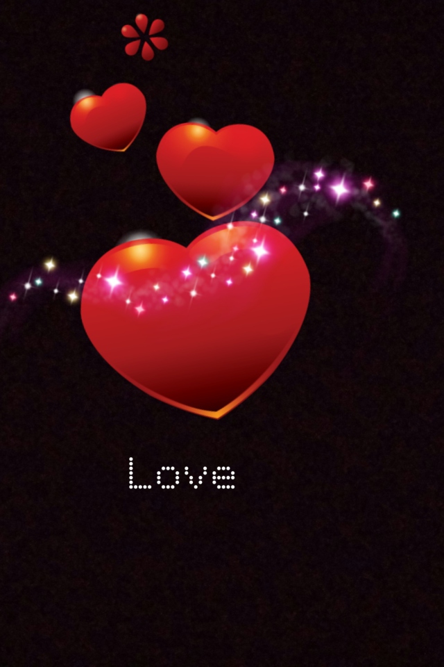 Screenshot №1 pro téma Sparkling Hearts 640x960