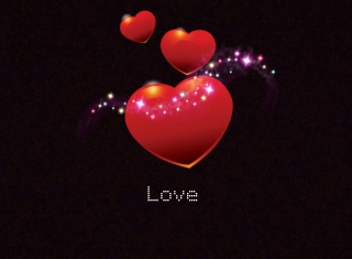 Sparkling Hearts Wallpaper for Android, iPhone and iPad