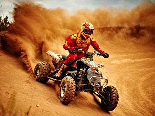 Das Yamaha ATV Quad Bike Wallpaper 320x240