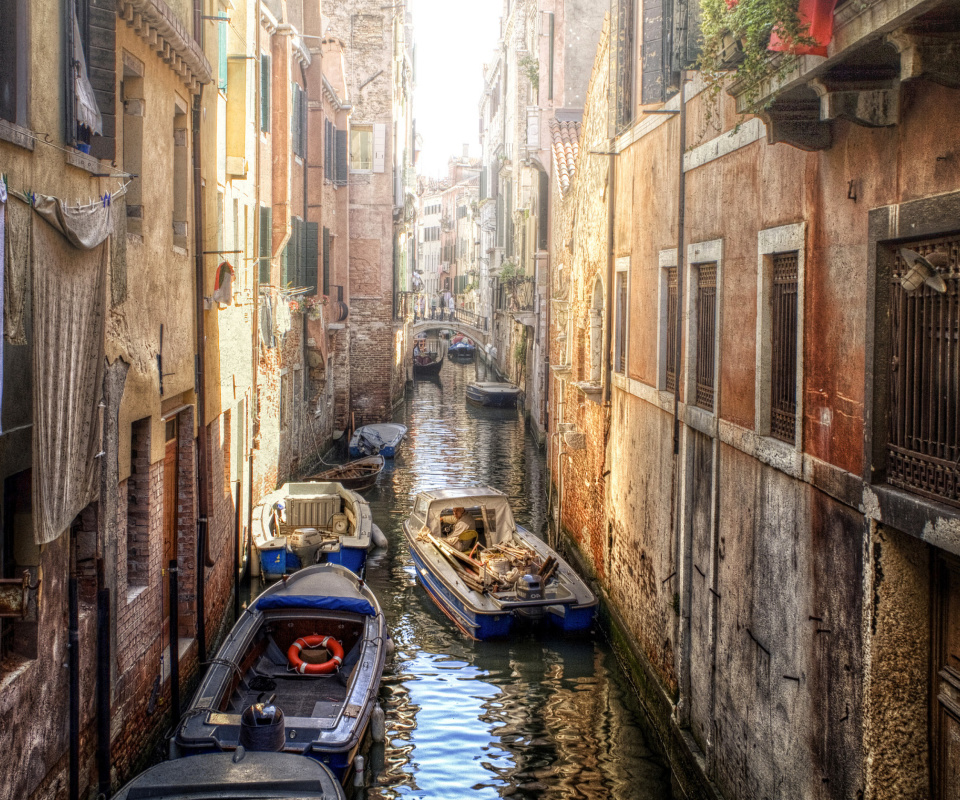 Das Canals of Venice Painting Wallpaper 960x800