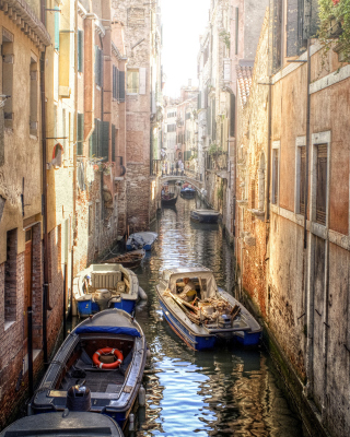 Canals of Venice Painting papel de parede para celular para Nokia Asha 300