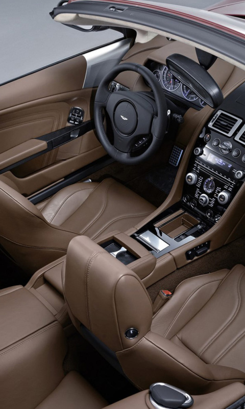 Fondo de pantalla Aston Martin DBS Interior 480x800