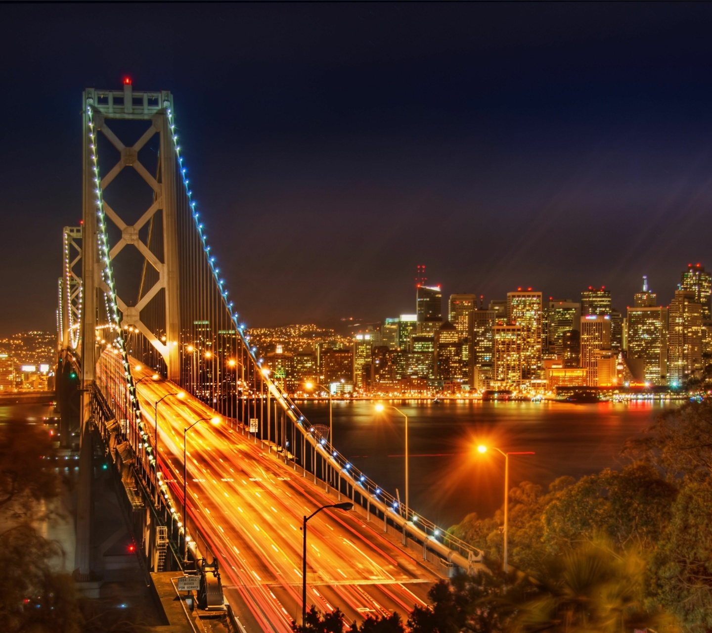 Das San Francisco Oakland Bay Bridge Wallpaper 1440x1280
